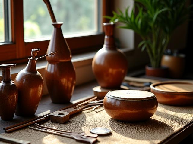 Traditional Malaysian musical instruments like Sape and Rebana, symbolizing cultural heritage.