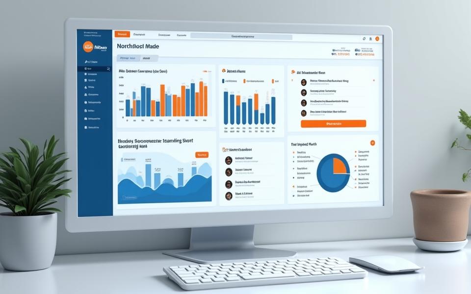 Screenshot of Irama Korporat team management dashboard with graphs and user progress